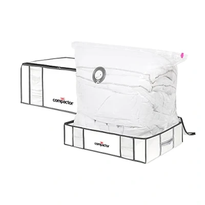 Image of Compactor Life 3D Semi Rigid Vacuum Storage Box Size L/XXL, White, Space Saving and Dust Protection
