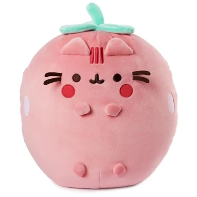 Image of GUND Pusheen Strawberry Scented Squisheen Plush, Squishy Toy Stuffed Animal for Ages 8 and Up, Pink, 11