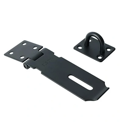 Image of Sayayo Padlock Hasp Door Clasp Lock Gate Latch 4 Inches, Stainless Steel Matte Black, EMS9B