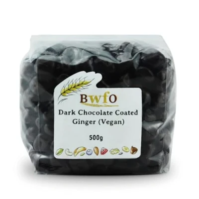 Image of Dark Chocolate Coated Ginger (Vegan) 500g (BWFO)
