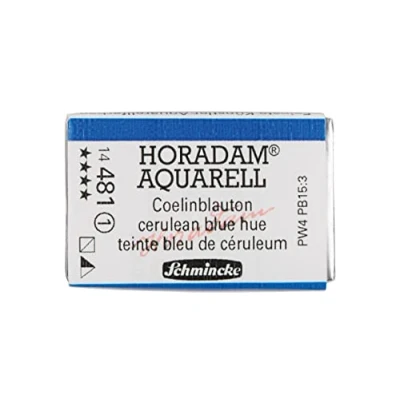 Image of Schmincke HORADAM® AQUARELL finest artists&#039; watercolour paints, 481 Cerulean blue, 14 043, 1/1 pan