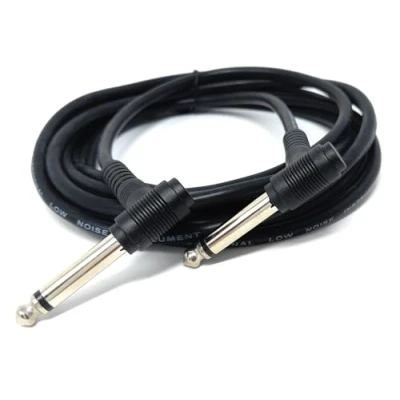 Image of 3m 6.35mm to Right Angle 90 Degree Jack Audio Mono Guitar Speaker Music Instrument Cable Lead 10ft