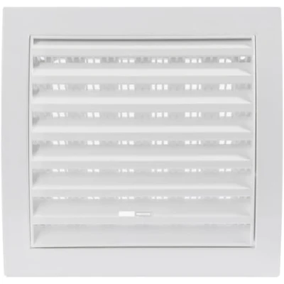 Image of Vent Systems 150 x mm / 6 Inch White Square Louvered Air Supply Cover with Slider Dryer, Conditioner Cover, HVAC Exhaust Ventilation Grille for Bathroom, Home, Kitchen