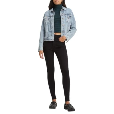 Image of Levi&#039;s Mile High Super Skinny Women&#039;s Jeans, Black Celestial, 28W / 32L