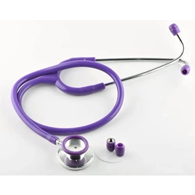 Image of Dual Head Stethoscope, Professional Use, Nurses, Vets, Students, Top Quality, DH STH (Purple)