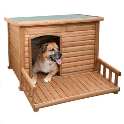 Image of Kerbl Dog House with Terrace, 113 x 81 83 cm