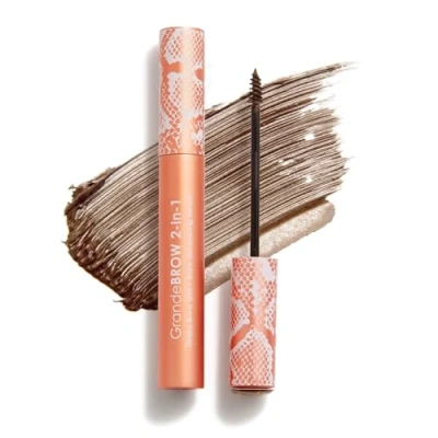 Image of Grande Cosmetics GrandeBROW 2 In 1 Tinted Brow Gel plus Enhancing Serum Medium For Women 3.4 g Eyebrow