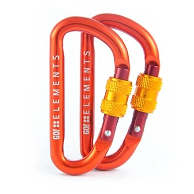 Image of GO!elements Carabiner Key Ring Micro 6 Mini Hook Small with Screw Closure, Colour: Night