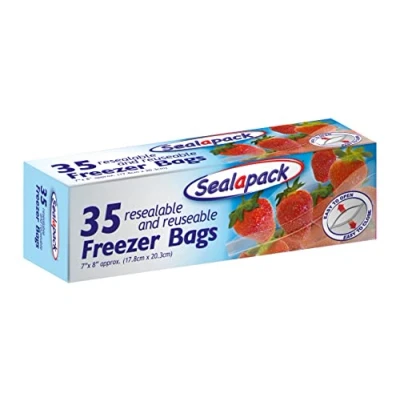 Image of Sealapack Food And Freezer Bags, Resealable &amp; Reuseable Pack Of 35 Bags