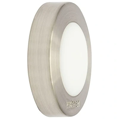 Image of WAGNER Doorstop Screw or Glue Wall Ø 38 x 10 mm, Stroke Bumper Made of die cast zinc with Stainless Steel Look + Soft White Thermostatic Rubber, to be Screwed glued on Walls 15514111