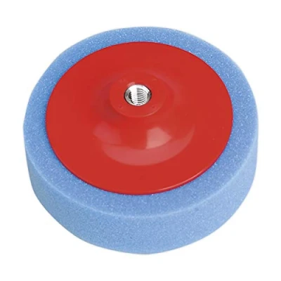 Image of Sealey Buffing &amp; Polishing Foam Head Ø150 x 50mm M14 2mm Blue/Medium
