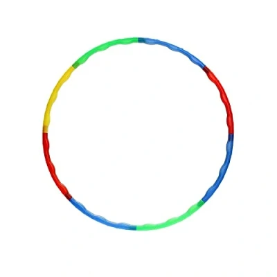 Image of PNJB, Classic Exercise Training hula Hoop Consists of 8 Inter Lockable Pieces (Multicolour), Ring for Aerobics and weight Loss, hoola hoop, plastic hoop. (2 Pcs)