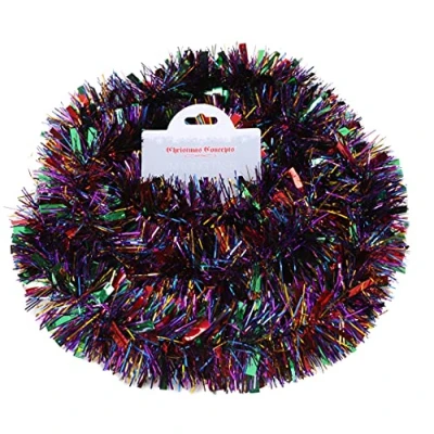 Image of Christmas Concepts® 2 Metre Chunky/Fine Tinsel Decoration (Rainbow)
