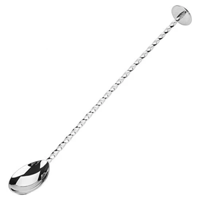 Image of Fdit Stainless Steel Mixing Cocktail Spoon Beverage Coffee Layering Tool With Long Handle for Bar Twisted (#7)