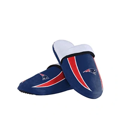 Image of FOCO New England Patriots NFL Mens Sherpa Slide Slippers M