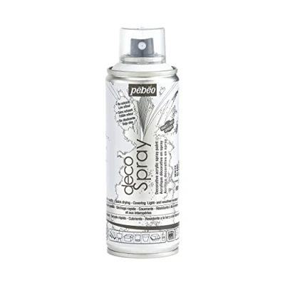 Image of PEBEO 93801 200ml Decospray, Acrylic, White, 16.5 x 5.2 cm