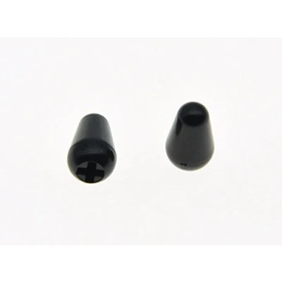 Image of Dopro 2pcs Guitar 5 Way Pickup Switch Tip Cap Knob for USA FD Strat/Tele/Stratocaster Black