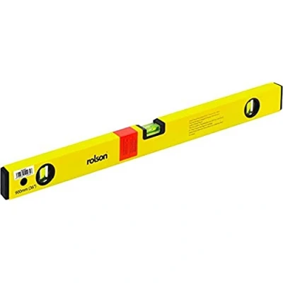 Image of Rolson 54465 Alloy Spirit Level, 900 mm,Yellow