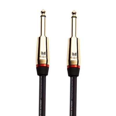 Image of Monster Prolink Rock Instrument Cable. 6 ft Straight to Guitar For Electric 95% Copper Braided Shielded Cable
