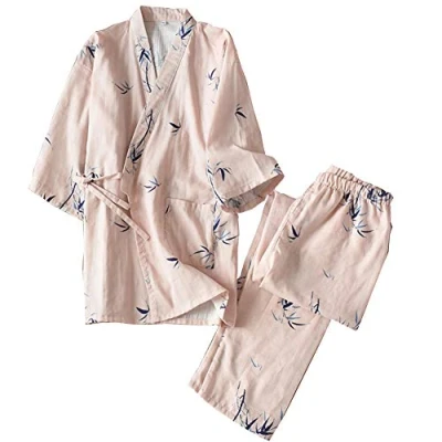 Image of OWLONLINE Pure Cotton Womens Japanese kimono Pajamas Suit Size M A16
