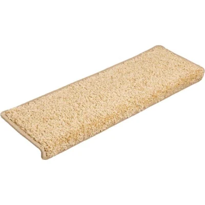 Image of vidaXL Brown Stair Mats 30 pcs Non Slip Staircase Carpet Treads/Stair Runners Washable &amp; Foldable 65x21x4 cm