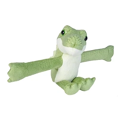 Image of Wild Republic Huggers Soft Toy Slap Bracelet, Gifts for Kids, Crocodile Plush 20 cm