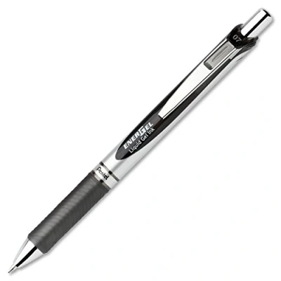 Image of Pentel EnerGel Deluxe RTX Retractable Liquid Gel Pen,0.7mm Metal Tip, Black Set of 5 ( BL77 A ) by