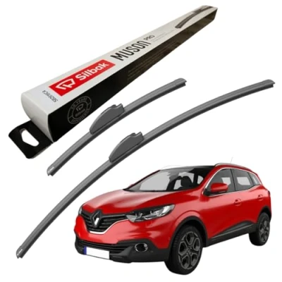 Image of Silbak Windscreen Wipers, for RENAULT KADJAR (06/2015 &gt; 04/2017) Wiper Blades, 650mm/400mm