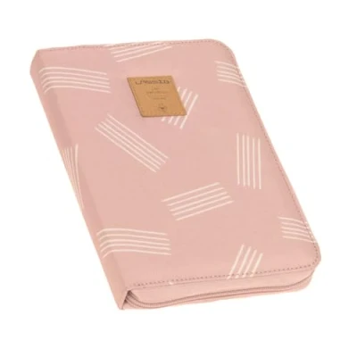 Image of Lässig Mummy Maternity Passport Cover U Heft Bag Document Ultrasound Booklet Bag/Document Pouch Soft Stripes Rose