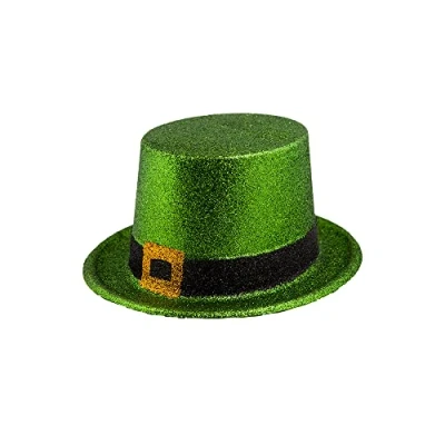 Image of Wicked Costumes Adult Irish St Patrick&#039;s Glitter Top Hat