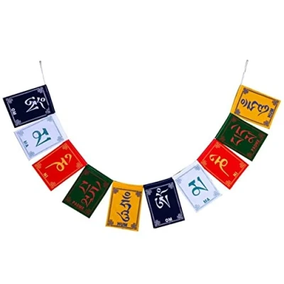 Image of Danlai Tibetan Buddhism Prayer Flags Mini Paper Flag Bunting for Meditation and Yoga Gifts
