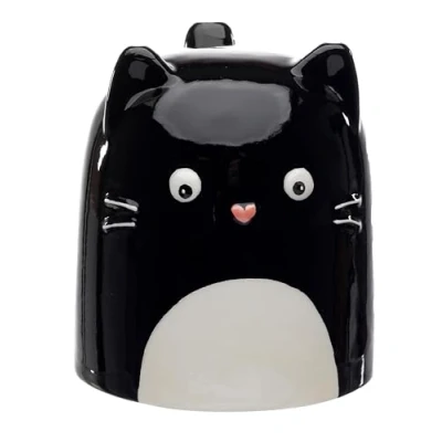 Image of Puckator Feline Fine Cat Upside Down Ceramic Shaped Tea Coffee Mug Funny Home Accessories Cute Gifts for Girlfriend Large Mugs Men Women Hot Drinks Cups Presents Secret Santa Gift Cup Set