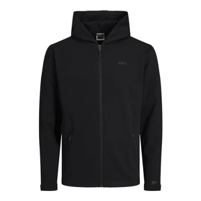 Image of Jack &amp; Jones Zipup sweatshirt, Men&#039;s, Size: Large, Black