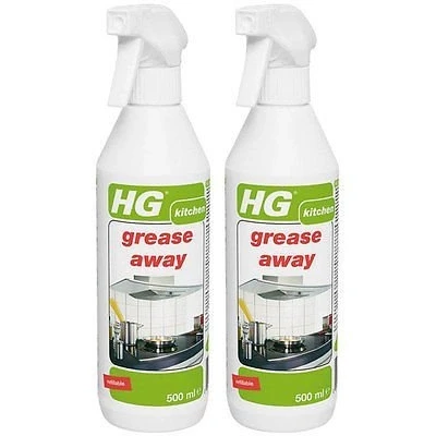 Image of Pack of 6X HG Grease Away Kitchen Degreaser Spray 500ml