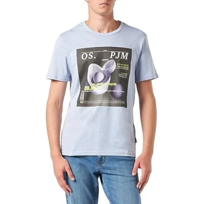 Image of ONLY &amp; SONS Men&#039;s Onstodd Life Reg Photoprint SS Tee T Shirt, Eventide, XS