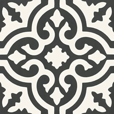 Image of Reverie Patterned Floor &amp; Wall Porcelain Tile, Decor 3, 200mm x Kitchen or Bathroom splashback