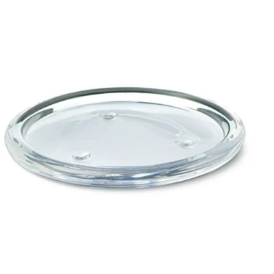 Image of Bolsius Round Candle Plate, Glass, Clear by