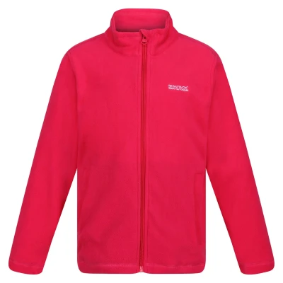 Image of Regatta Girls Great Outdoors Childrens/Kids King II Lightweight Full Zip Fleece Jacket (Pink Potion) Multicolour Size 15 16Y