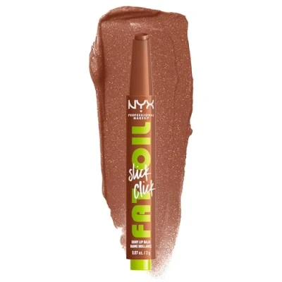 Image of NYX Professional Makeup Fat Oil Slick Click Lip Balm, Everyday Wear Non Sticky Buildable Oil, Feedworthy