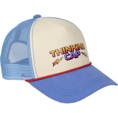 Image of CERDÁ LIFE&#039;S LITTLE MOMENTS Stranger Things Curved Visor Beanie for Adults Cap, Blue, One Size