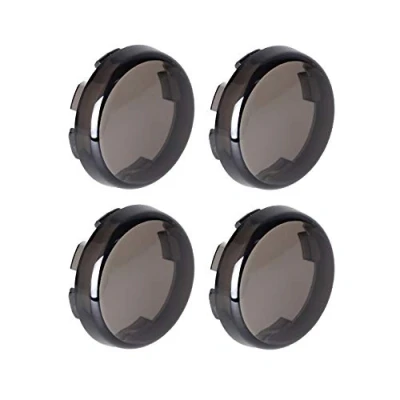 Image of NTHREEAUTO Smoke Bullet Turn Signal Light Lens Cover Compatible with Harley Sportster Street Glide Road King Softail, Qty 4
