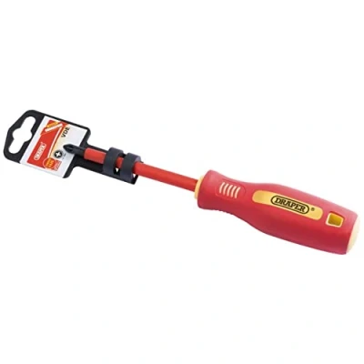 Image of Draper Fully Insulated Plain Slot Screwdriver, 8 x 150mm