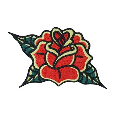 Image of Vintage Rose Iron on Patch Retro Roses Patches, Flower Embroidery Patch, Flowers Badges Finally Home