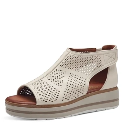 Image of Jana Women&#039;s 8 28260 42 Flat Sandal, Beige, 4 UK