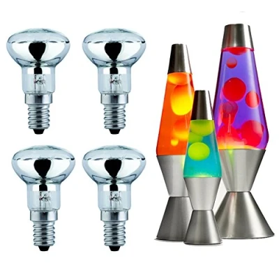 Image of 4 x 30W R39 Dimmable Clear Reflector Spot Lights/Lava Lamp Bulbs SES E14 240v