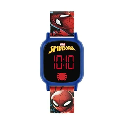 Image of Spiderman Boy&#039;s Digital Quartz Watch with Silicone Strap SPD4602