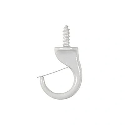 Image of Merriway BH05608 (4 Pcs) Safety Type Cup Hook, White 22mm Pack of 4 Pieces