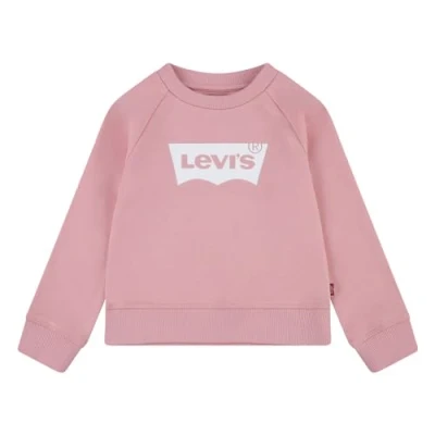 Image of Levi&#039;s Kids Lvg key item logo crew Girls Glaçage Pink. 14 years