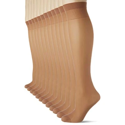 Image of DIM Women&#039;s Ecodim Maxi Resistance x12 Knee Highs, Beige, One Size