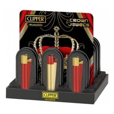 Image of Clipper Metal Flint Lighter, Refillable, with Free Tin Box Gift Set, Pack of 1 (jewell)
